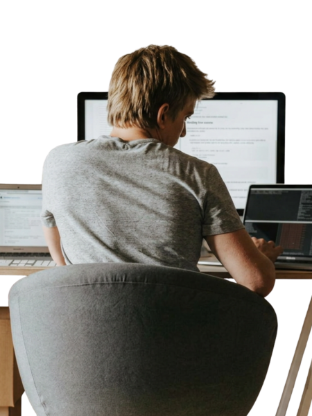 Dude typing
